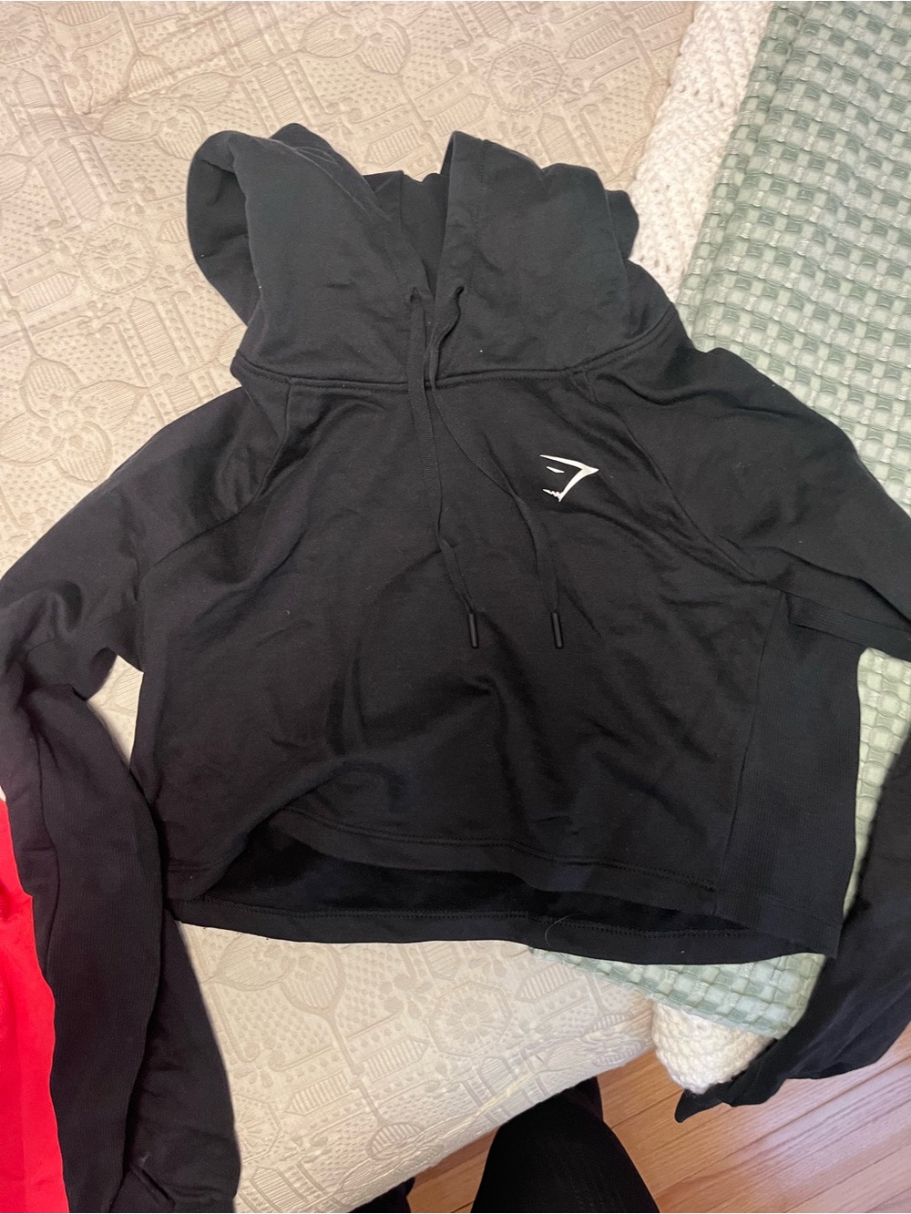 Gymshark Black Hoodie with White Logo